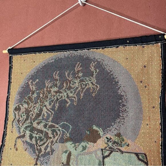 Christmas Wall Hanging Santa Sleigh Reindeer - Picture 8 of 8